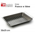 Teglia Grill 38x31 cm alluminio puro Accademia Mugnano Linea FUOCO & IDEE