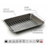 Teglia Grill 38x31 cm alluminio puro Accademia Mugnano Linea FUOCO & IDEE