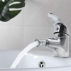 Miscelatore Rubinetto Lavabo Selenia 90044-5 In Acciaio Con Tubi Allacciamento