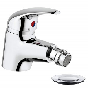 Miscelatore Rubinetto Lavabo Selenia 90044-5 In Acciaio Con Tubi Allacciamento