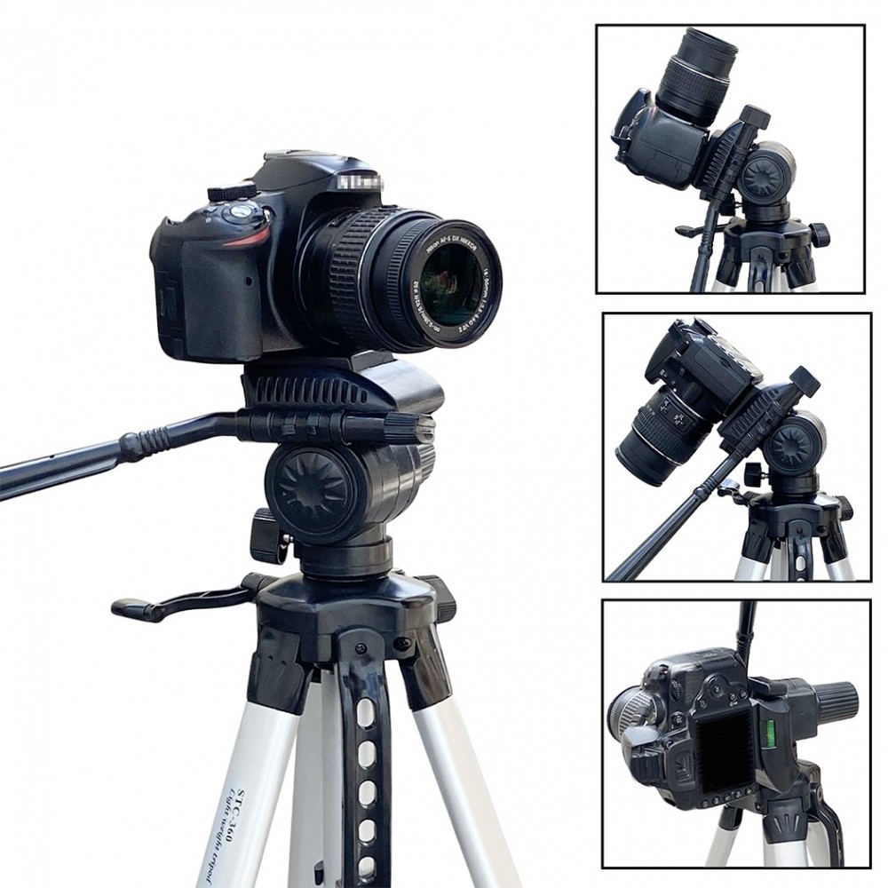 CAVALLETTO UNIVERSALE FOTOCAMERA TREPPIEDI TRIPODE SUPPORTO ALLUMINIO smartphone