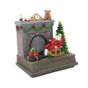 Scenario giostra natalizia camino e Babbo Natale 997099 illuminazione e musica