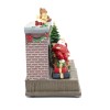 Scenario giostra natalizia camino e Babbo Natale 997099 illuminazione e musica