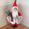 Babbo Natale Rosso e Grigio art. 144187 Addobbo Natalizio Decorazione da 30H cm