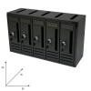 Cassetta condominiale Verticale 5 posti 900.5 Dumas ARTIGIAN FERRO 52x18x30h
