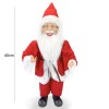 Babbo Natale Vestito Rosso art. 144192 Addobbo Natalizio 40H cm con Minilucciole