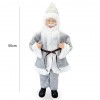 Babbo Natale Vestito Grigio art 144201 Addobbo Natalizio 50H cm con Minilucciole