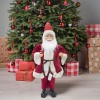 Babbo Natale Abito Rosso e Crema 144198 Addobbo Natalizio 50H con Minilucciole