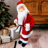 Babbo Natale Rosso art. 144196 45H cm Meccanismo a Carillon Suoni e Movimento