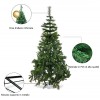 Albero di Natale 210H cm 164046 con 828 Rami pieghevoli in PVC abete artificiale