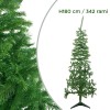 Albero di Natale 180H cm 245006 con 342 rami pieghevoli in PVC abete artificiale