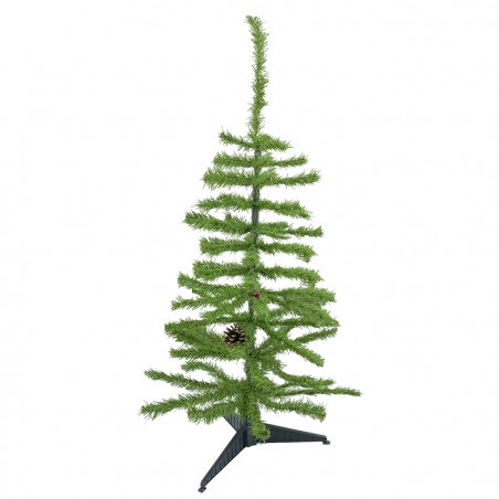 Albero Di Natale 70H Cm 245001 Rami pieghevoli e pigne Abete Artificiale in PVC