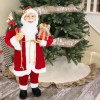 Babbo Natale Rosso Classico 144218 Abito in Velluto 90H cm con Luci e Suoni