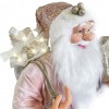 Babbo Natale Rosa 144214 Con Abito In Velluto Decorazione 110H Cm Musica E Luci
