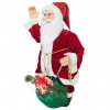 Babbo Natale Rosso 144219 con Abito in Velluto 80Hcm con Musica Luci e Movimento