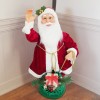 Babbo Natale Rosso 144219 con Abito in Velluto 80Hcm con Musica Luci e Movimento