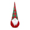 Gnomo di Natale abito Scozzese e barba 305183 decorazione con luce 22x17xH65 cm