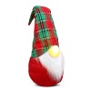 Gnomo di Natale abito Scozzese e barba 305183 decorazione con luce 22x17xH65 cm
