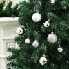 Pack 24 Sfere 7 cm Natalizie 389087 Palle Natale Argento Decorazioni per Alberi