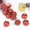 Pack 48 Sfere 7 cm Natalizie 389093 Palle di Natale Rosse Decorazioni per Alberi