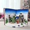 Villaggio Natalizio Libro BLU 361018 con Luci Suoni e Movimento 33Lx19Px22H cm