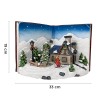 Villaggio Natalizio Libro BLU 361018 con Luci Suoni e Movimento 33Lx19Px22H cm