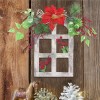 Ornamento Finestra dietroporta con fiore 868252 Decorazione di Natale in legno