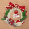 Ghirlanda Ornamento dietroporta tondo 906909 Decorazione di Natale 25x25 cm