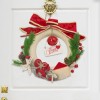 Ghirlanda Ornamento dietroporta tondo 906909 Decorazione di Natale 25x25 cm