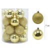 Pack 24 Sfere 7 cm Natalizie 389085 Palle Natale DORATE Decorazioni per Alberi