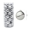 Pack 48 Sfere 7cm Natalizie 389094 Palle Natale Argento Decorazioni per Alberi