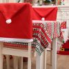 Coprisedia Natalizio Rosso a Forma di Cappello di Babbo Natale per Schienale