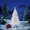 Albero di Natale Bianco 90 cm Abete Artificiale BIANCONATALE con Rami Pieghevoli