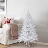 Albero di Natale Bianco 120 cm Abete Artificiale BIANCONATALE Rami Pieghevoli