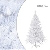 Albero di Natale Bianco 120 cm Abete Artificiale BIANCONATALE Rami Pieghevoli