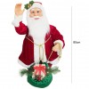 Babbo Natale Rosso 144219 con Abito in Velluto 80Hcm con Musica Luci e Movimento