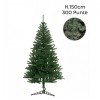 Albero di Natale artificiale 150 cm con 300 punte rami folti PINO DELLE SORPRESE