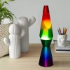 Lampada Lava Lamp 40 cm XL1767 Arcobaleno con Magma Glitter Multicolor RAINBOW