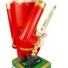 Soldato Schiaccianoci Gigante Rosso 392029 110 Cm Suoni, Luci E Movimento