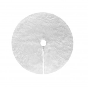 Tappeto per Albero di Natale Bianco Morbida Pelliccia 80cm Gonna Base Albero