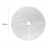 Tappeto per Albero di Natale Bianco Morbida Pelliccia 80cm Gonna Base Albero