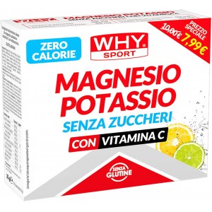 WHYNATURE Magnesio e Potassio Senza Zuccheri 10 Bustine Integratore Alimentare