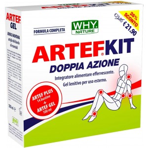 WHYNATURE Artef Kit per Dolori Articolari Artef Plus Bustine e Artef Gel Arnica