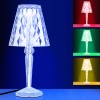 Lampada Cristallo 565621 da Tavolo con Luci Led Multicolore e Cavo Usb
