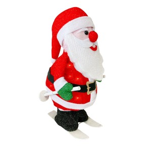 Babbo Natale sulla Neve 401001 Addobbi Natalizi con Luci e Movimento 20X30X61 cm