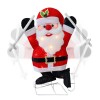 Babbo Natale sulla Neve 401004 Addobbi Natalizi con Luci e Movimento 20X30X61 cm