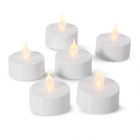 Set 10 candele 1 led decorative effetto fiamma luce gialla decorazione casa ristoranti party