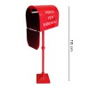 Cassetta della Posta di Babbo Natale 110cm Rossa 280032 Decorazione Natalizia