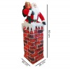 Babbo Natale con Camino Regolabile 110 cm con Luce e Musica Decorazione 392038