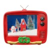 TV Natalizia con Paesaggio Animato Luce e Musica 392044 Decorazione 45x15x35cm